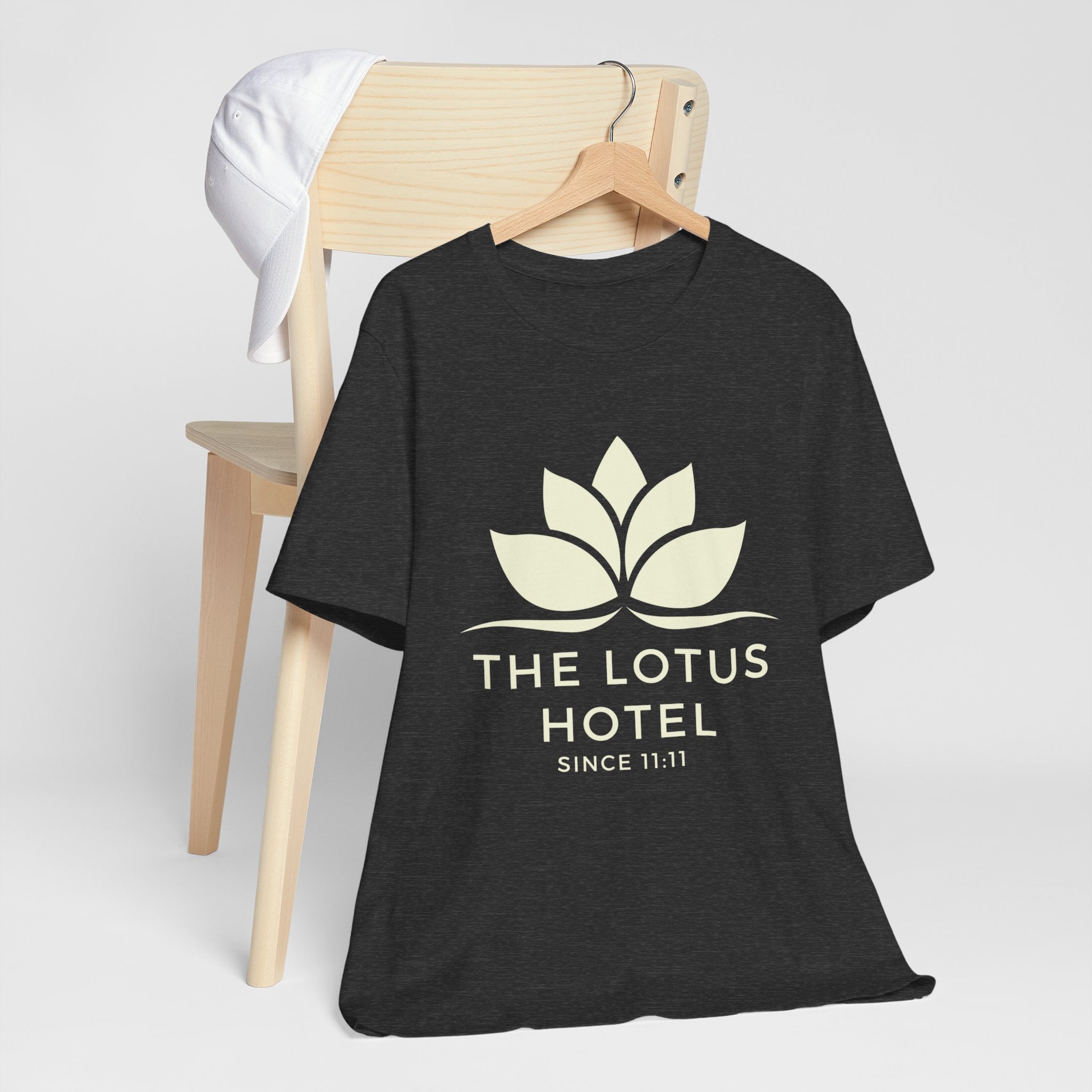 The Lotus Hotel Tshirt Zen Vibes Inspiration Graphic Tee gift for festival celebrations any occasion friends family and yourself, motel tee