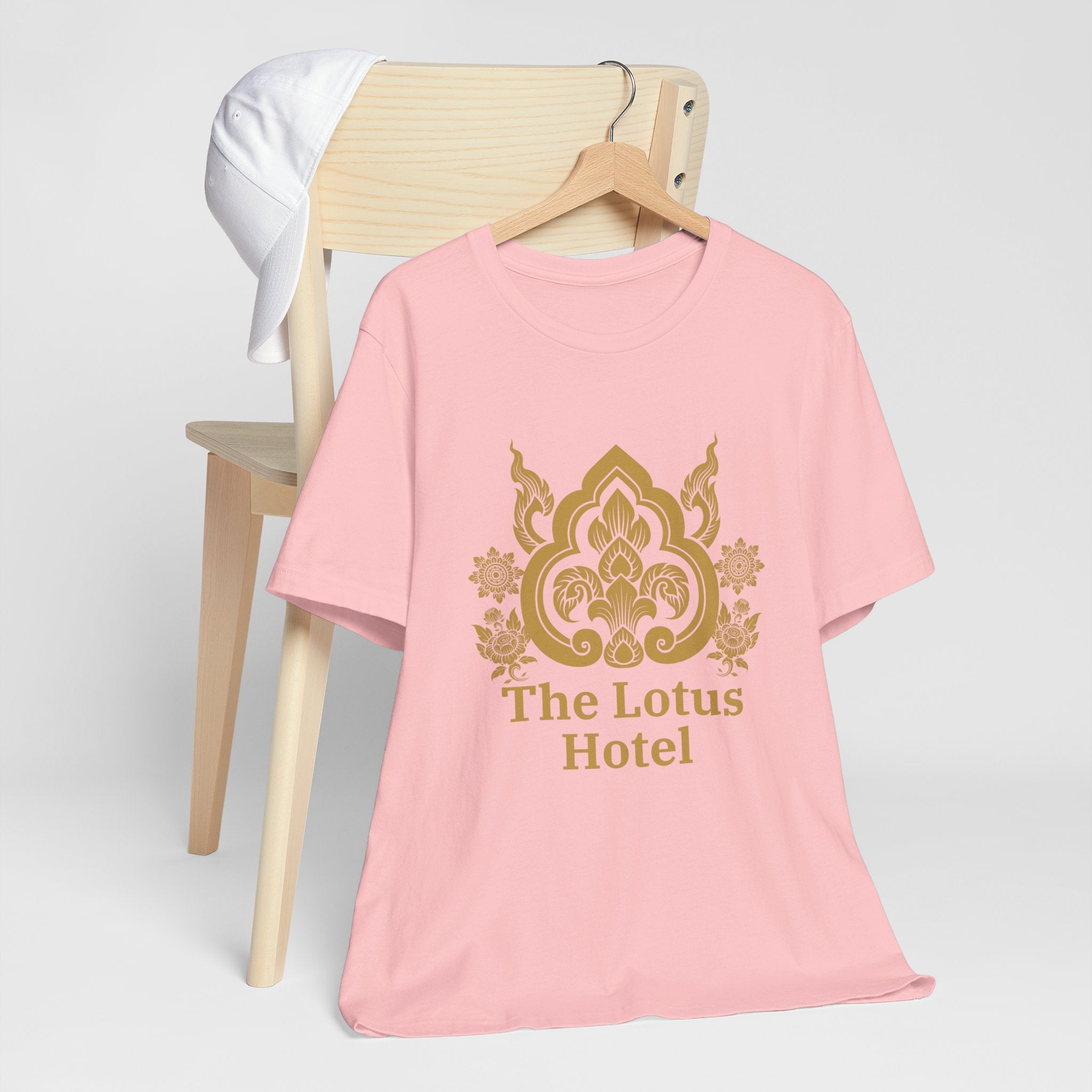 The Lotus Hotel Tshirt Zen Vibes Inspiration Graphic Tee gift for festival celebrations any occasion friends family and yourself Motel tee