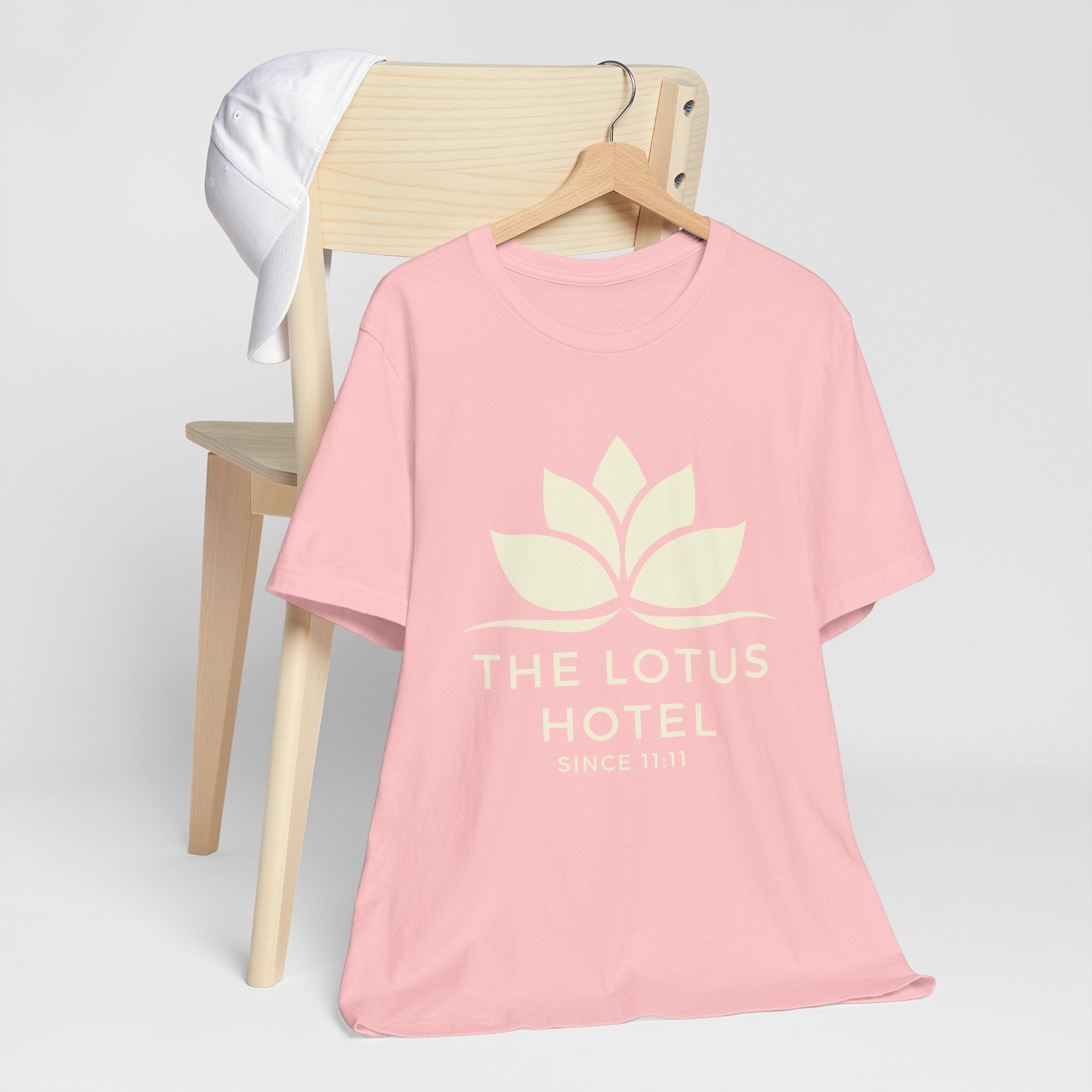 The Lotus Hotel Tshirt Zen Vibes Inspiration Graphic Tee gift for festival celebrations any occasion friends family and yourself, motel tee