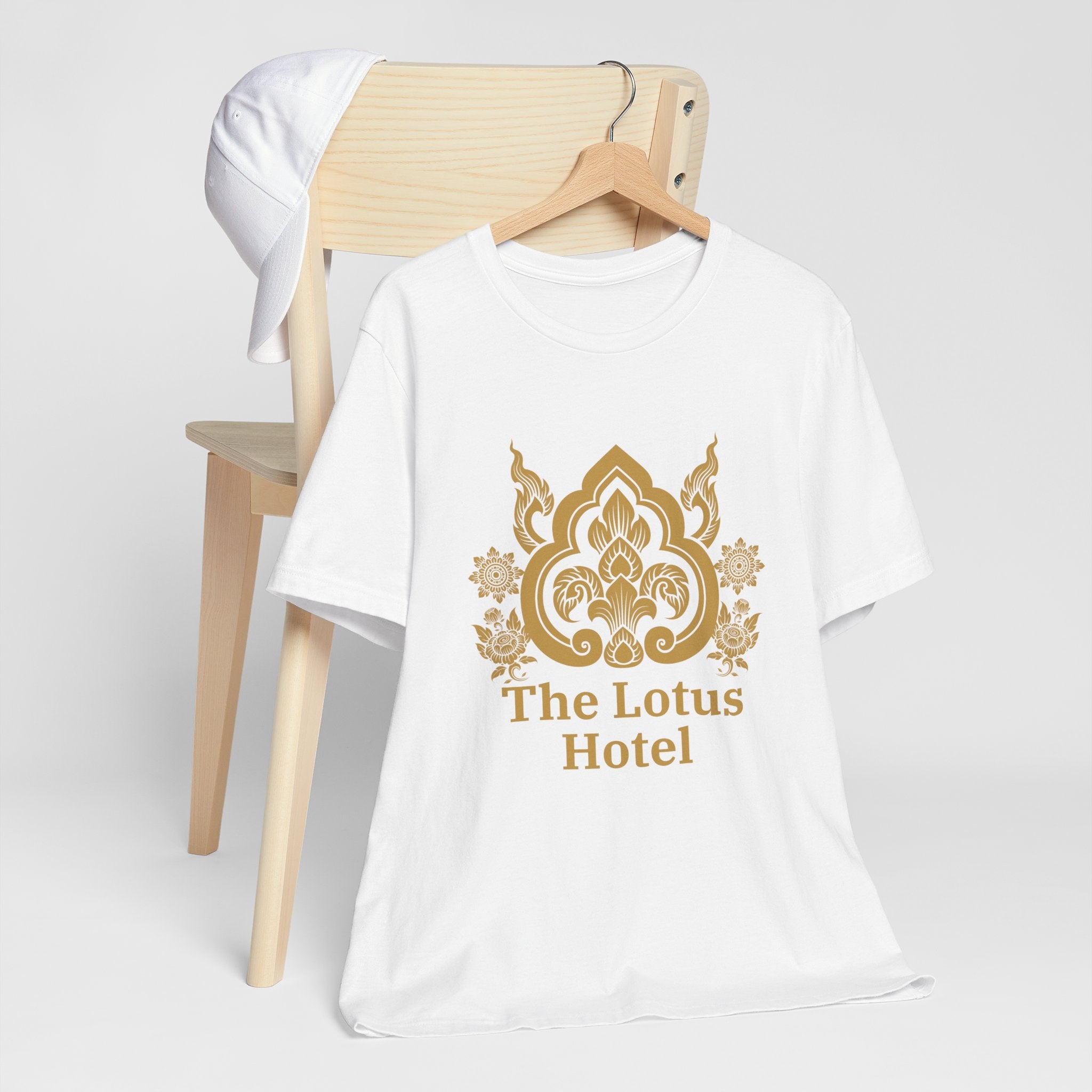 The Lotus Hotel Tshirt Zen Vibes Inspiration Graphic Tee gift for festival celebrations any occasion friends family and yourself Motel tee