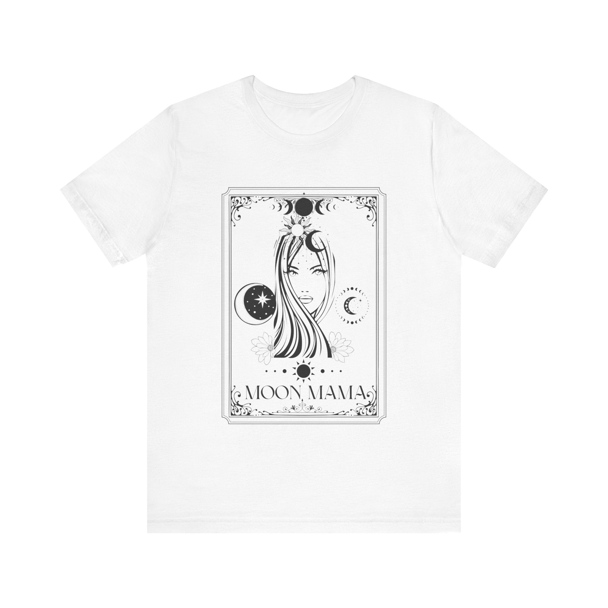 Moon Mama Tarot Woman Tshirt Graphic Tee Mystic Astrology gift for Mom Boss Mystical Mother Mystical Luna Tarot Green witch oversized tee