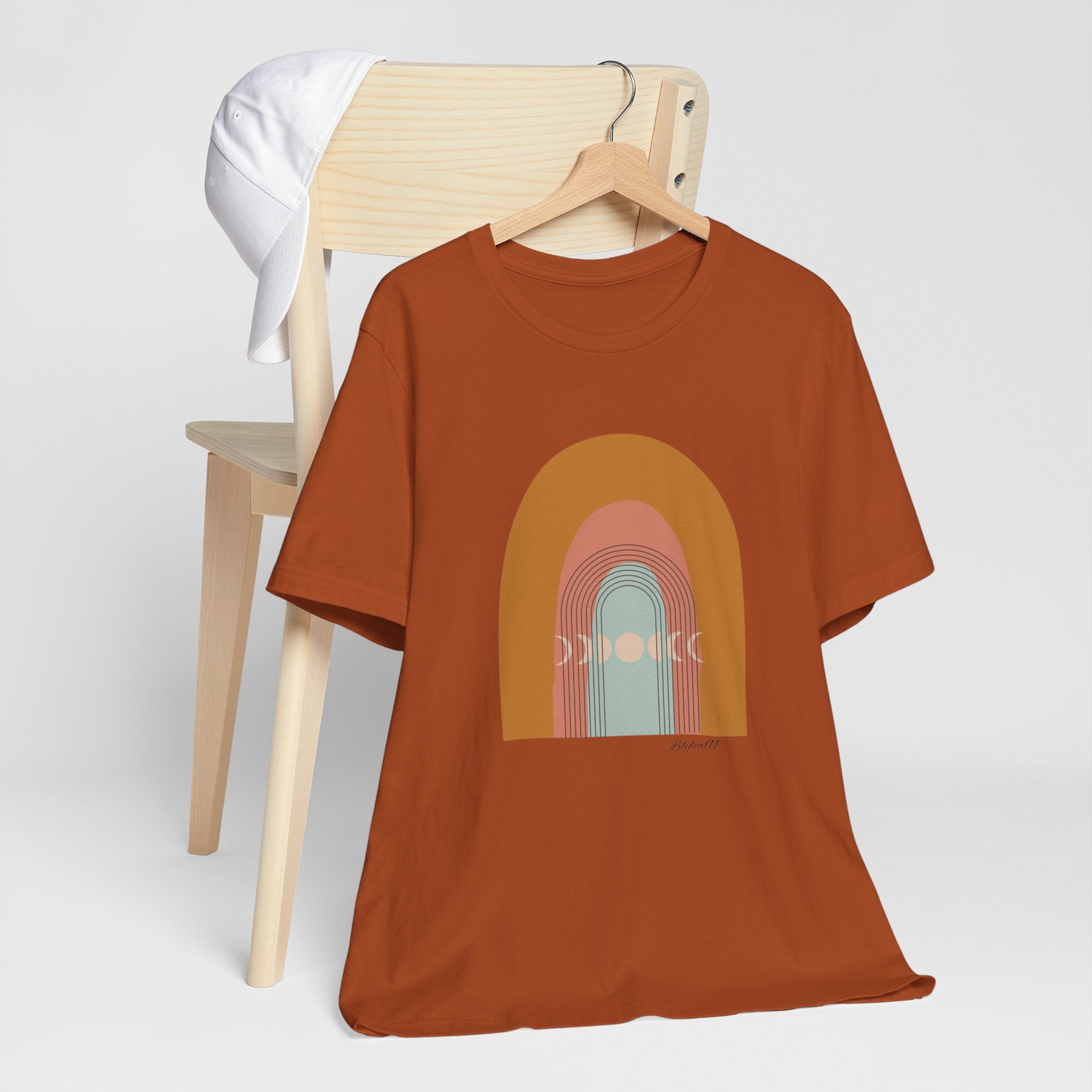 Moon Phase Rainbow Luna Soul Celestial boho Tee bohemian