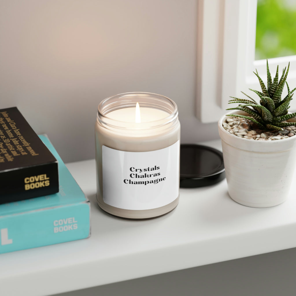 Crystals x Chakras x Champagne Scented Soy Candle, 9oz