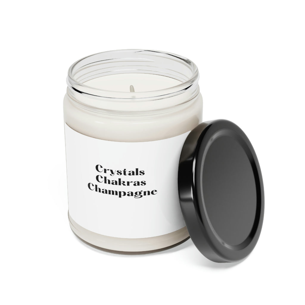 Crystals x Chakras x Champagne Scented Soy Candle, 9oz