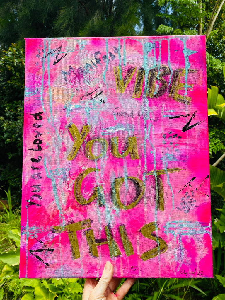 Good Vibes Crystal Art work