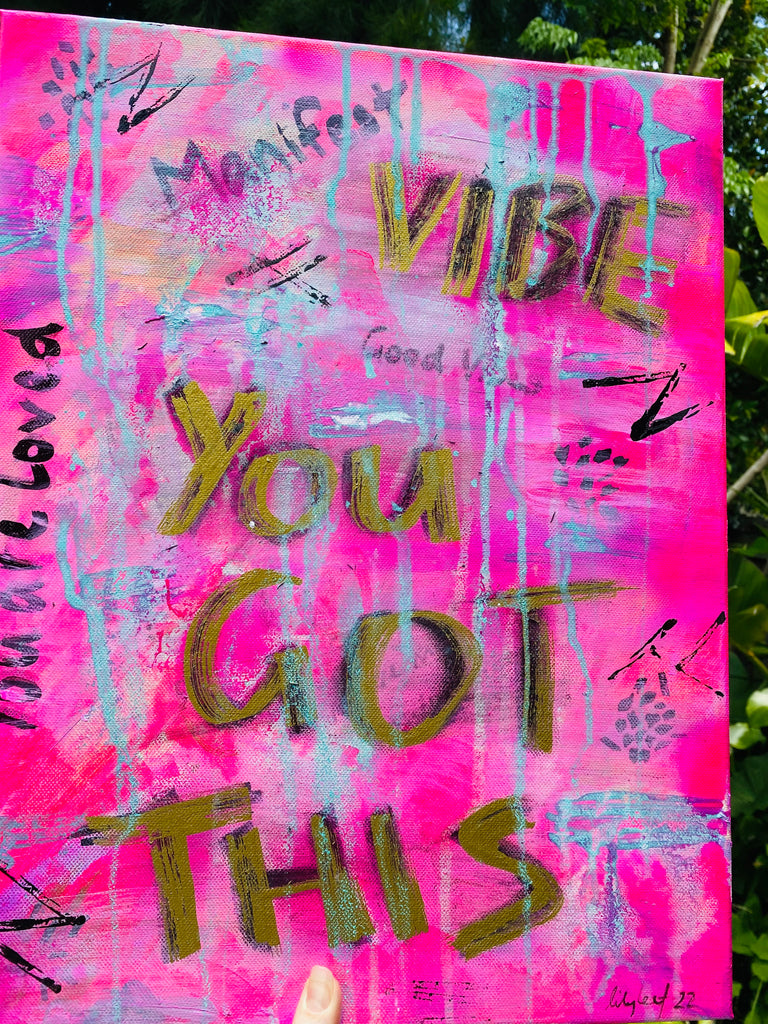 Good Vibes Crystal Art work