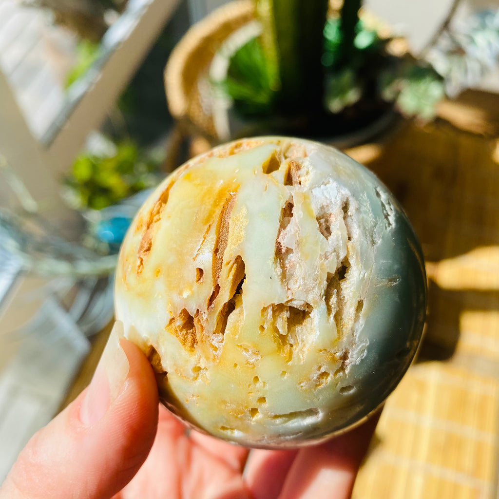Caribbean Blue Calcite Sphere