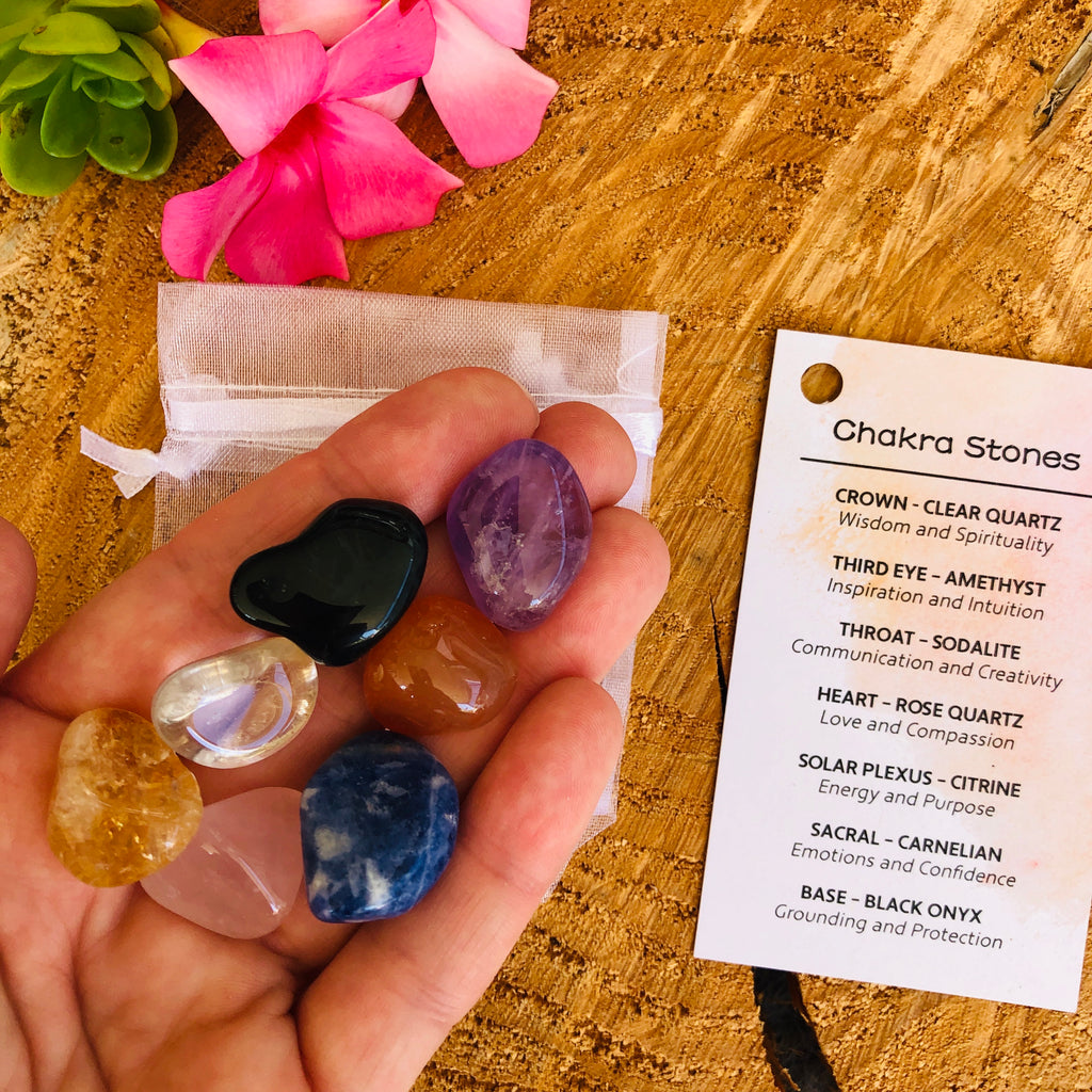 Chakra Healing Set x Small tumbler stones