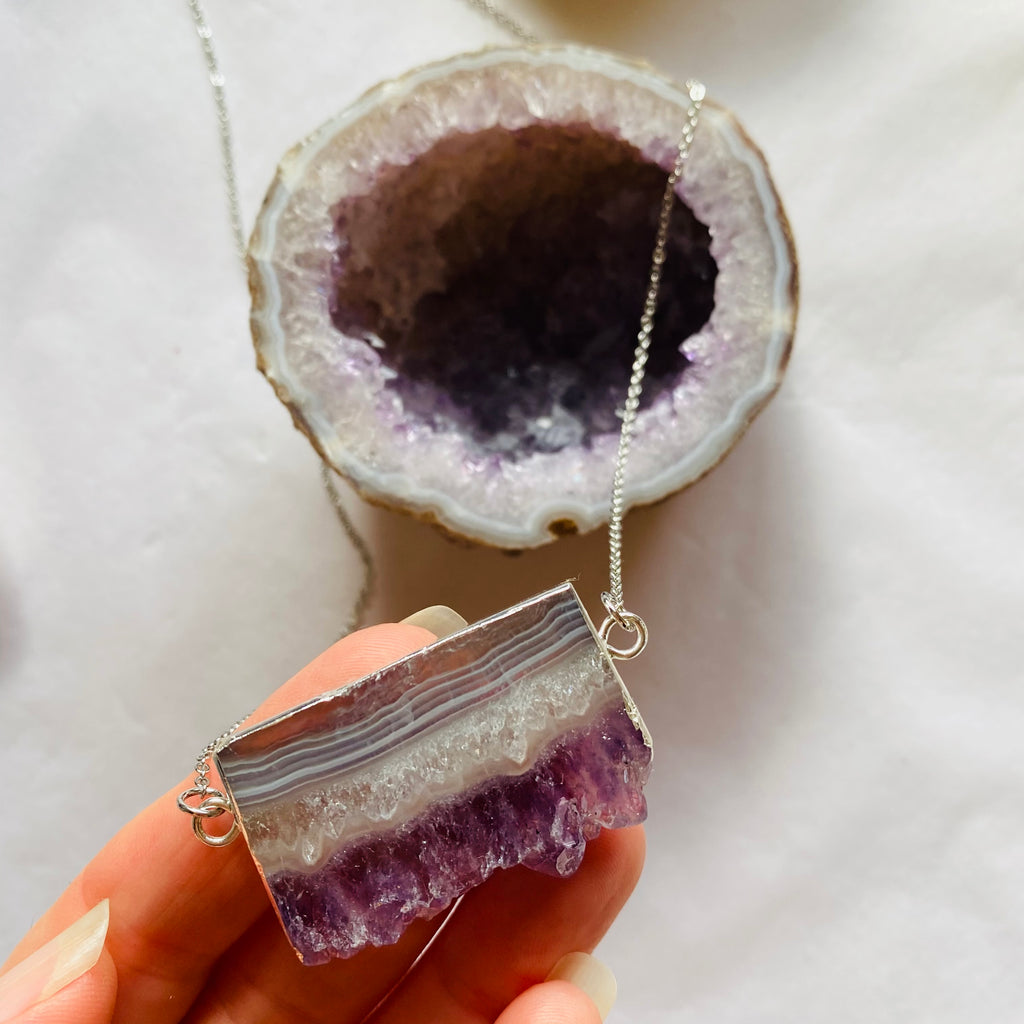 Soul Collection 🌙 Raw Amethyst Necklace 11:11