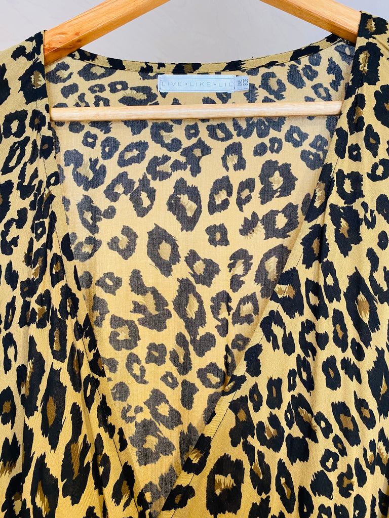 Live.Like.Lil x Wing woman Maxi dress x Dark Leopard